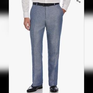 PERRY ELLIS Portfolio Travel Luxe Slim Fit Dress Pants Bay Blue Size